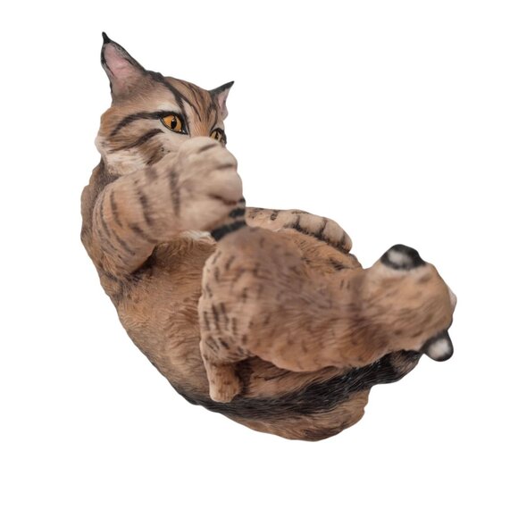 Playful Morning Lynx Cat And Kitten Porcelain Figurine Nicholas Wilson National - Picture 5 of 10